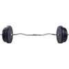 GYRONETICS® Bilanciere Curvo con Pesi - 30 kg Set, Barra Curva EZ 120 cm, con 4 Dischi 25mm, 2 Chiusura a Vite, Antiscivolo, Cromato - Sollevamento Pesi, Curl Bar, Palestra Casa, Fitness, Allenamento