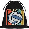 874 Sacca Sportiva, Pallavolo retrò Sacca Zaino Personalizzato Borsa Palestra Poliestere Zaino da Viaggio per Palestra Adulto 36X42Cm