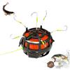 Generic Amo da Pesca con Gabbia per Esche A Fondo Invertito, Amo da Pesca con Gabbia per Esche Galleggiante A 360°, Montatura per Feeder per Carpe A 6 Ami, Compatibile con Esche in Polve (No.10: Up to 22lb)