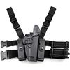 Gexgune Fondina tattica per gamba destra Paddle coscia cintura livello 3 serratura pistola pistola fondina fondina con torcia caricatore per Beretta 92/96 / M9 / M9A1 con o senza binari
