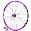 LPYDWZ Set di Ruote for Bici Lega di Alluminio 26/27,5/29 Pollici, Cerchio Rivetti Freni a Disco Ruote for Bicicletta Ibride/MTB Viola Cerchio a Cassetta Cuscinetto Sigillato a 32 Fori 7-12 Velocità(F