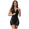 ZRHWSPD Muta Sub Muta da surf con cerniera frontale, da donna, con protezioni anti-urto, senza maniche, ad angolo piatto, in un unico pezzo(Dark blue,M)