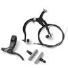 KHEbikes BMX Set Freni Sidepull Cantilever Freno Anteriore Nero, con Acme Pattini Freno e Leva Raggio