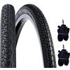 DSI 2 COPERTONI 26 X 1 3/8 (37-590) + CAMERE | Pneumatici Neri GOMME City Bike Olanda Stradale Bici D'Epoca