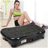 Turefans Pedana Vibrante, Pedana Fitness, 200W, 5 Programmi, Altoparlante Bluetooth e Display LCD, Carico Massimo 120KG