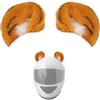 KORKUS 1 paio di orecchie di tigre casco corna casco tigre decorazione casco accessorio sci bicicletta casco moto orecchie stile 1