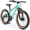 BIKESTAR MTB Mountain bike 20 alluminio per bambini 6-9 anni | Bicicletta telaio pollici 11 velocità Shimano, hardtail, freni a disco, sospensioni | Blu