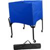 F Fityle Carrello per palloni Sportivi con rotelle con Borsa portaoggetti Comodo Contenitore per palloni Carrello da pallavolo con Ruote Pieghevole per, Blu