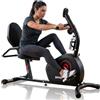 BAKAJI Cyclette Orizzontale da Casa con Schienale e Seduta Ergonomica per Esercizi Fitness, Bici da Seduta per Home Gym Palestra Allenamento Cardio, Bicicletta per Esercizi con 8 Livelli di Resistenza
