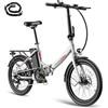 Fafrees Bici Elettrica Pieghevole, Bicicletta Elettrica Donna Uomo 603 WATTHOURS 36V 16.75Ah, 20 Pollici Ebike da Città, 110-130KM Pedalata Assistita E-bike, 7 Velocità, F20 Light EAPC (BLU)