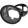 KUADYEGC Maschera Snorkeling Mask Maschera subacquea ovale Maschera per la pesca subacquea Stile retrò Occhiali da sub con ampia visuale panoramica Lenti in vetro temperato(AllBlack)