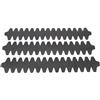 NOENNULL 3pcs Protettore per Racchetta per Padel, Adesivo per Protezione Telaio PU 0,67 Mm, Protezione per Racchetta per Padel Nera con Forma del Dente, Adesivo per Bordo della Racchetta