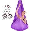 Generic Seta da yoga aerea, panno da yoga a bassa elasticità per uso sospeso e acrobatico, altalena a trapezio e amaca da yoga per adulti, asciugamani versatili da yoga