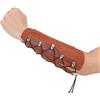 ACEXIER 1PC Brown Archery Leather Laces Wristband Protector Strumento per Arco da Caccia per Proteggere la Protezione del Braccio Accessori per Arco e frecce Marroni
