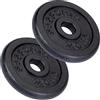 ScSPORTS® Dischi Pesi - Set da 2/4/5/10/15/20 kg, Ghisa, Ø 30/31mm, Nero - Weight Plates, Piastre, Bilanciere, Manubri, Palestra da Casa, Fitness, Allenamento (5 kg (2X 2.5))