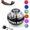 OUHKDM Curaball, rinforzatore per la Presa della Mano con contatore e Luce, Palla giroscopica ad Avvio Automatico a 6 Colori, Palla di Coppia in Metallo per Allenamento di Mano