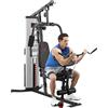 Marcy Multistazione Eclipse MWM7119 Compact Home Gym - Torre pesi da 68 kg - Puleggia alta e bassa - Peso massimo utente 135 kg - Nero e rosso