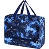 Hixingo Borsa Palestra con Scomparto per Scarpe, Piccola capacità Borsone Viaggio Borse Piscina Sportiva Duffel Bag per Uomo Donna Pieghevole Borsa a Tracolla Campeggio (28L,Cielo Stellato)