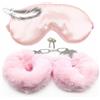 Tambaa Kit di allenamento per la camera da letto con copertura per gli occhi, comodo set di gioco di ruolo peloso per giochi di coppia al chiuso -HC01 (Rosso)