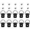 NIMOA 10pcs Kayak Anello a D, D Ring Kit di Fissaggio ad Anello, Anello di Ancoraggio in Acciaio, Canoa Pesca Arridatoi for Il Bungee con M6