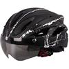 Angyu Durevole Traspirante Casco da Bicicletta con Visiera Staccabile Caschi da Montagna e da Strada Regolabili per Uomini e Donne Adulti (Stile 2,(54-63) cm)
