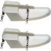 Pescasubito.com Set da 2 Affondatori Idrodinamico Stim Medio per la Pesca a Traina Divergente Artificiale Bianco Scarpetta Trainetta