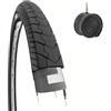 ECOVELO COPERTONE 24 X 1.75 (47-507) + CAMERA PNEUMATICO NERO PER GRAZIELLA BICI OLANDA BICICLETTA DA DONNA 24"