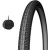 ECOVELO COPERTONE 700X40/42C + CAMERA D'ARIA PNEUMATICO DEESTONE PUNCTURE PROTECTION GOMME PER BICI 28 TREKKING BIKE