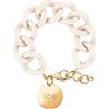 ICE-WATCH - Jewellery - Chain Bracelet - Almond Skin - Bracciale in Maglia Bianca XL da Donna con Medaglia d'Oro (020353)
