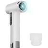 LICAEVEY Asciugacapelli, Asciugacapelli Portatile Ricaricabile da 100000 Giri/min, Asciugacapelli da 200 W Ad Asciugatura Rapida con Ugello per Viaggi a Casa All'Aperto (WHITE)