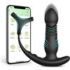 Generic APP controllato maschio massaggiatore della prostata vibratore con anello del cazzo spina anale sex toys 9 vibrando toccare il culo spina G spot vibratori