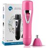 TopHomer Rasoio elettrico 2 in 1, da donna, indolore, ricaricabile, impermeabile, per corpo, viso, zona bikini