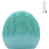 EIMINB Spazzola Pulizia Viso Silicone, Impermeabile, Ricaricabile USB,Timer e Silicone Extra Morbido per Smalto e Scrub Viso, Anti-età Impermeabile Detergente per il Viso (Blu)