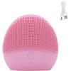 EIMINB Spazzola Pulizia Viso Silicone, Impermeabile, Ricaricabile USB,Timer e Silicone Extra Morbido per Smalto e Scrub Viso, Anti-età Impermeabile Detergente per il Viso (Rosa)