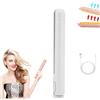 YuchiFa Mini ferro arricciacapelli doppio uso, mini piastra e ferro arricciacapelli 2 in 1, ferro arricciacapelli da viaggio ricaricabile tramite USB per tutti i tipi di capelli (Bianco)