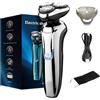 NNBWLMAEE Sekoda Pro 8 Electric Shaver, Electric Shaver for Man, 4D Floating Head Shaver, Fast Charging, Quiet Motor, Dual-Track Blades, IP6X Waterproof (Silver,Standard)