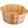 Fonowx Bacino per pediluvio in legno Vaschetta per piedi in legno Massaggio per la casa Fornitori di di consumo in legno per uso domestico portatile, 16x36 cm a
