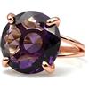 ANEMONE JEWELRY Oro 14k per Donne - Grande Anello Gioiello Ametista di Oro Rosa - Gioielli Moda, Regali per Lei - Compleanni, Anniversari, Prom, Matrimonio - con Kit Regalo Fantasioso