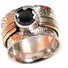 Kanika Jewelry Trove 925 Sterling Silver Black-Onyx Cut Handmade Ring Bands for Women & Girl