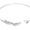 EMMANUELA handcrafted for you Collana foglia, gioielli elfi, girocollo in argento sterling, collana elfo, foglie collana, collana dichiarazione, gioielli dichiarazione