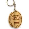 Faltec Portachiavi personalizzato S. P. A. L. in legno con nome personalizzato- Portachiavi squadra del cuore S. P. A. L.