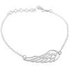 Moun Jewels Bracciale con ala di angelo in argento 925 rodiato.