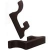 Handmade APPENDIABITI KINESIS IN PLASTICA BIODEGRADABILE,DOPPIO GANCIO, 2 x 5 x H10,5 cm (Nero)