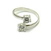 Empress Jewelry Anello da Donna in Argento 925 con 2 x 5mm Cubic Zirconia R001548