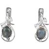 Handmade Orecchini a forma di foglia di design con pietra di labradorite, realizzati a mano in argento sterling 925 con pietre preziose naturali