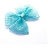 Generic 1 Fiocco in organza celeste applique tessuto decorazione fiocchetto già pronto applicazione