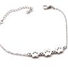 Generico Bracciale Minimal zampine - Bracciale mini zampine - Bracciale impronte (Argento, Tre Zampe)