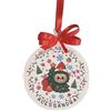 Faltec Pallina di Natale Personalizzata con Labubu, Decorazione Natalizia in Legno, Addobbo per Albero con Nome, Rotondo, Uso Interno