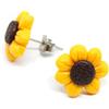 generico Orecchini a lobo con girasole fatti a mano