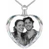 WERWAES Collana con Foto Personalizzata, Collana Personalizzata in Cristallo, Ciondolo con Immagine Custom, Regalo per Mamma, Moglie, Fidanzata, Sorella, Compleanni e San Valentino (Heart)